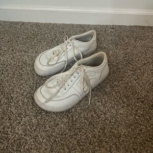 Barefoot Women's White Lace-Up Sneakers Splay